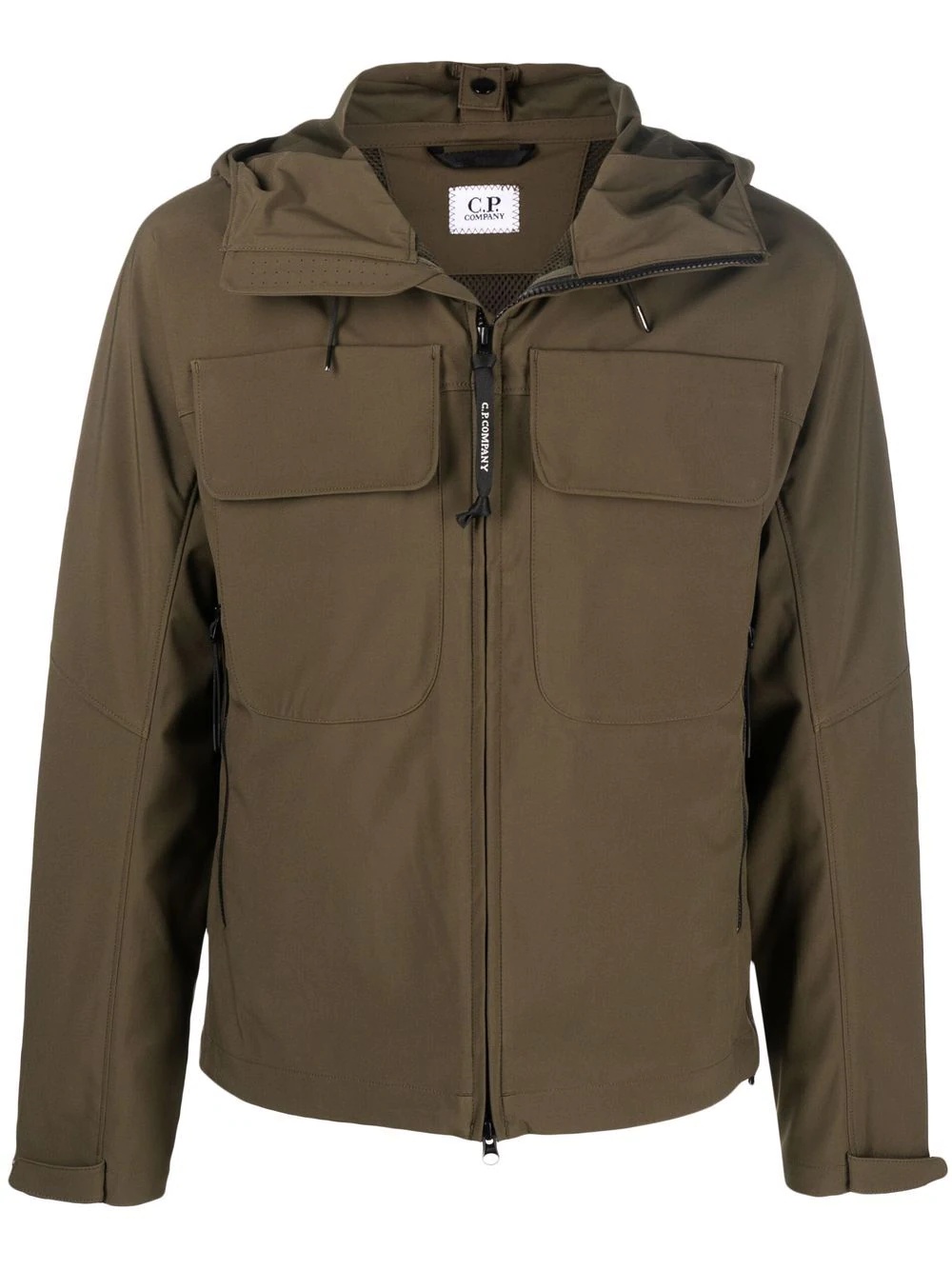 zipped-up hooded jacket - 1