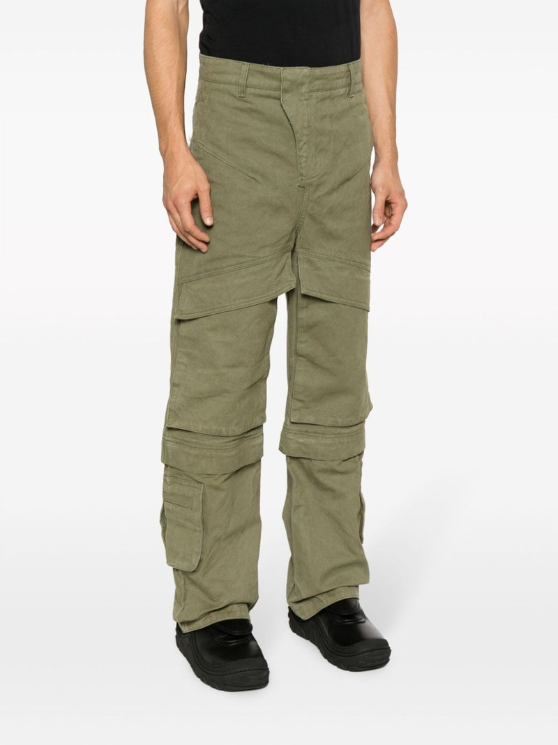 Hard wide-leg cargo trousers 4