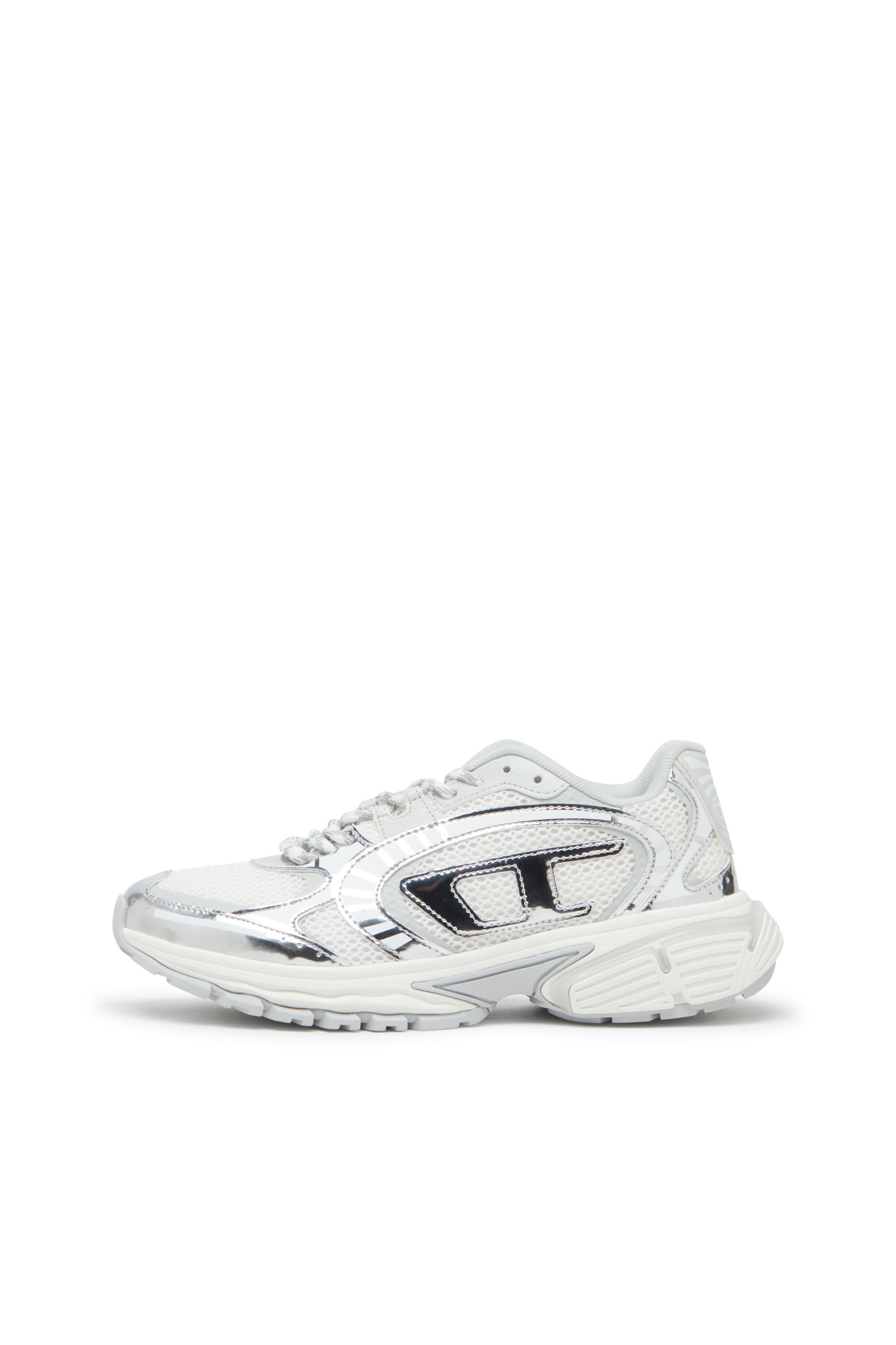 【DIESEL】S-Pro-V-Dense Low Dロゴ レースアップ スニーカー Women's S-Pro-V-Dense-Metallic mesh sneakers with Oval D