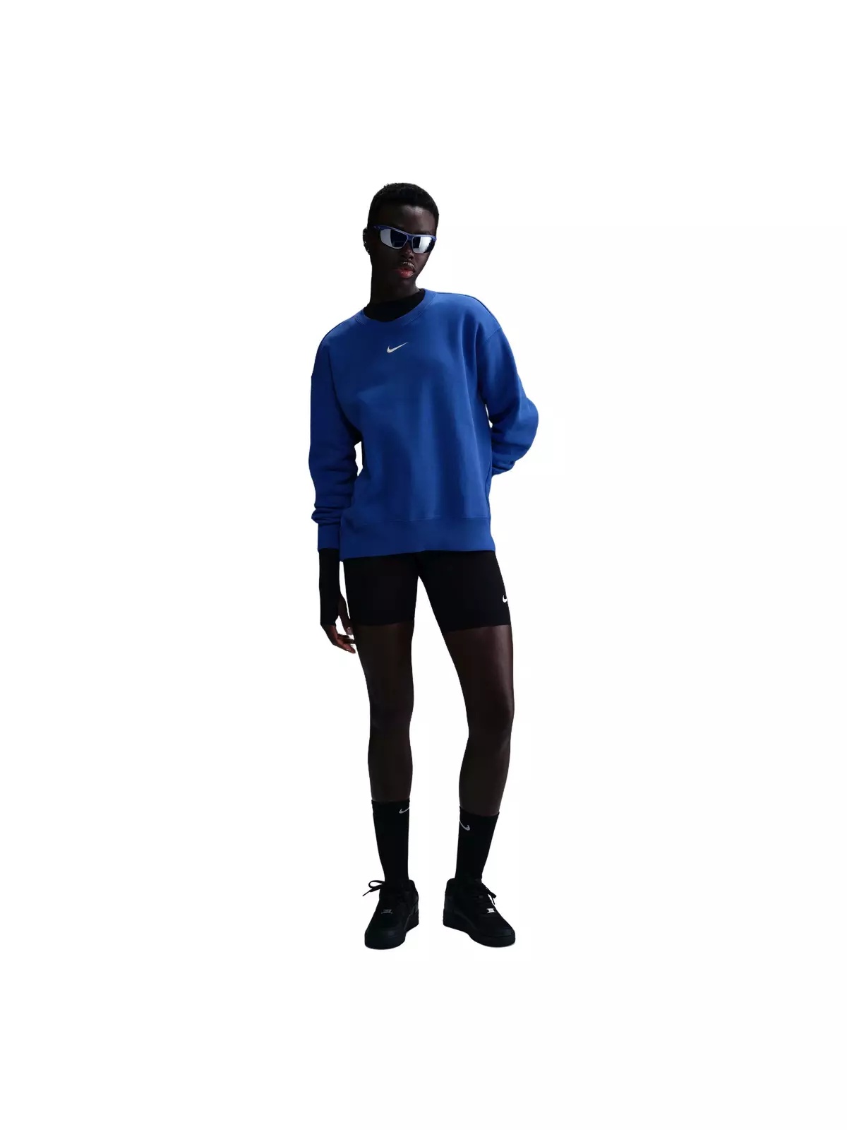 Women's Sportswear Phoenix Fleece Oversized Crewneck Sweatshirt - Blue - 4