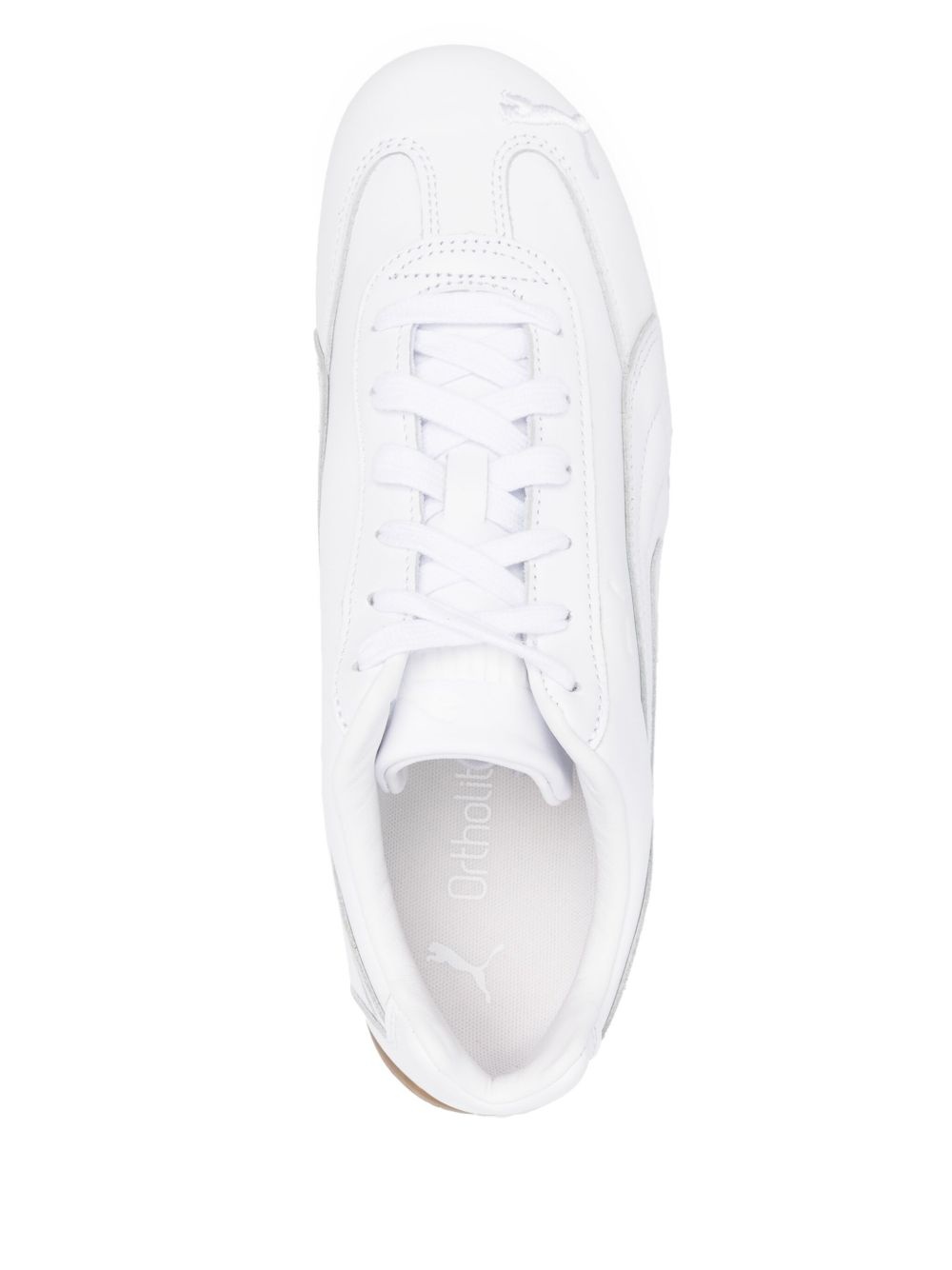 leather low-top sneakers - 4