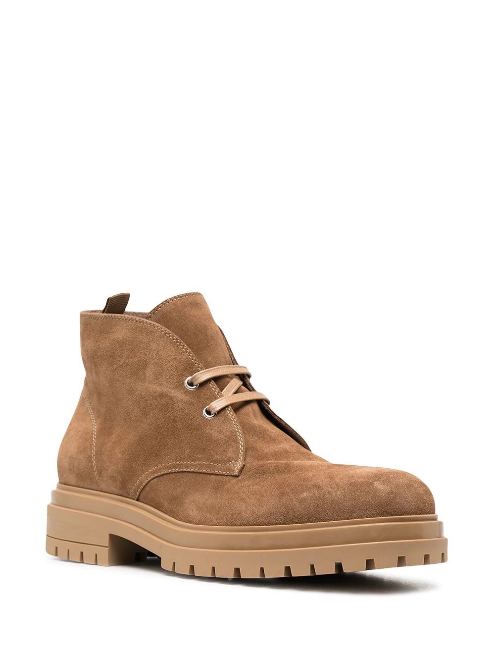 lace-up suede desert boots - 2