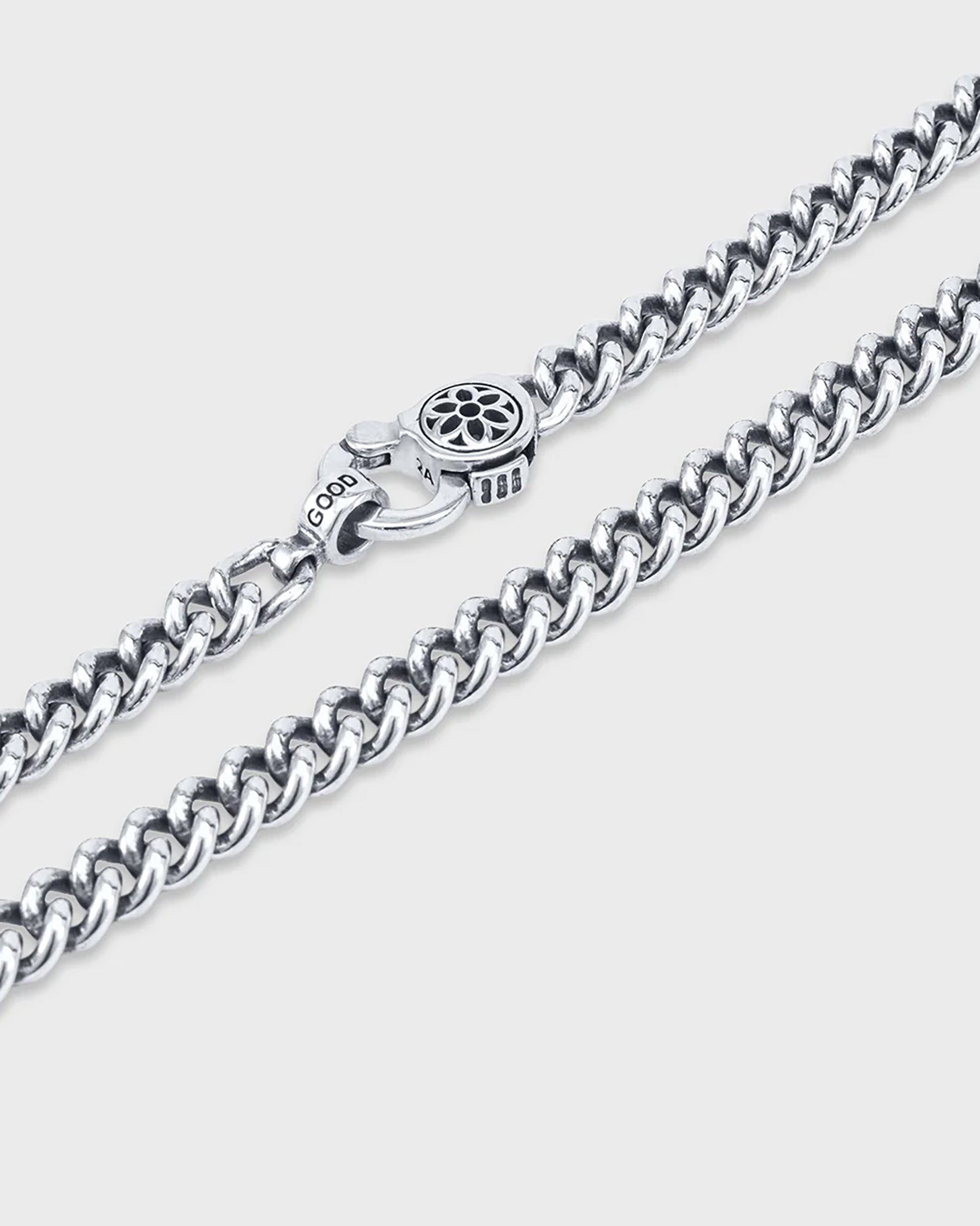 CS-CURBA24 GOOD ART HLYWD Curb Chain Necklace Link Size A at 24" - Sterling Silver - 2