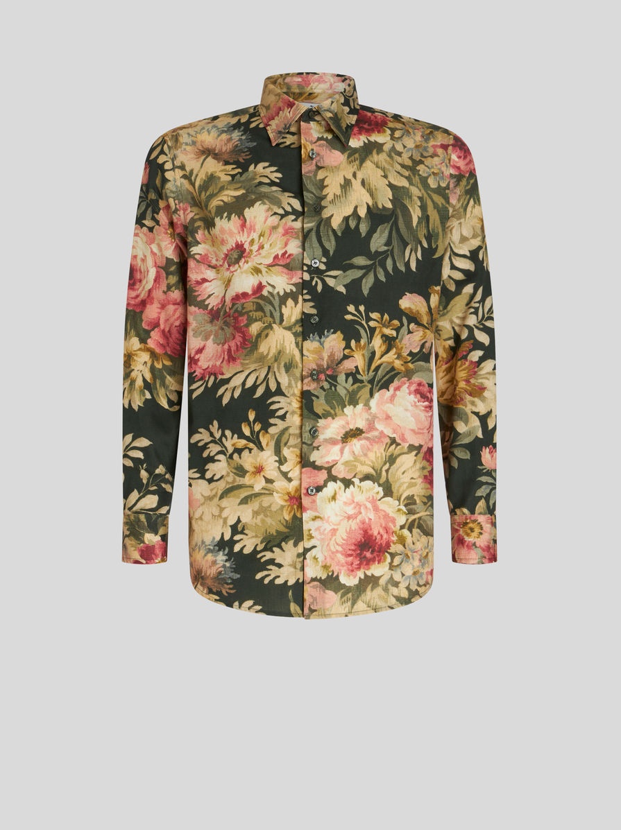 COTTON SHIRT WITH FLORAL PRINT - 1
