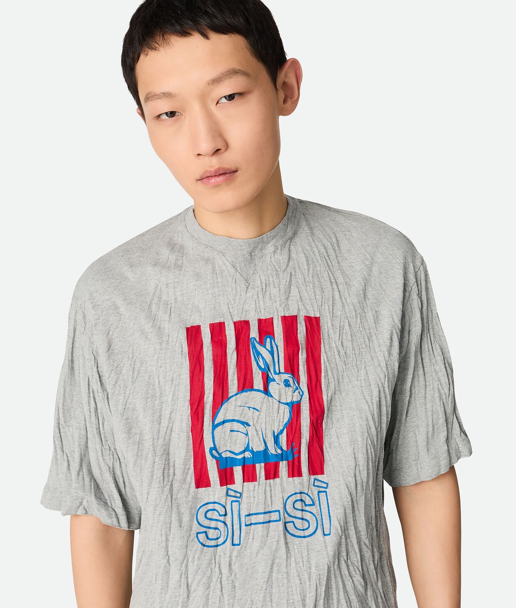 Crushed Cotton Printed Jersey T-Shirt - 5