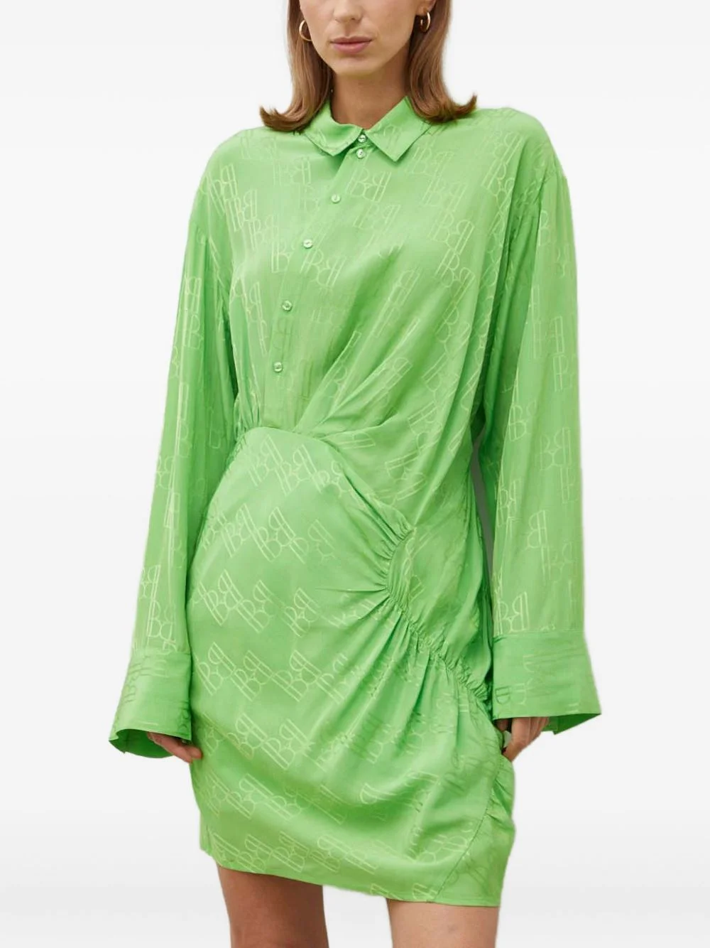 all-over pattern mini dress - 1