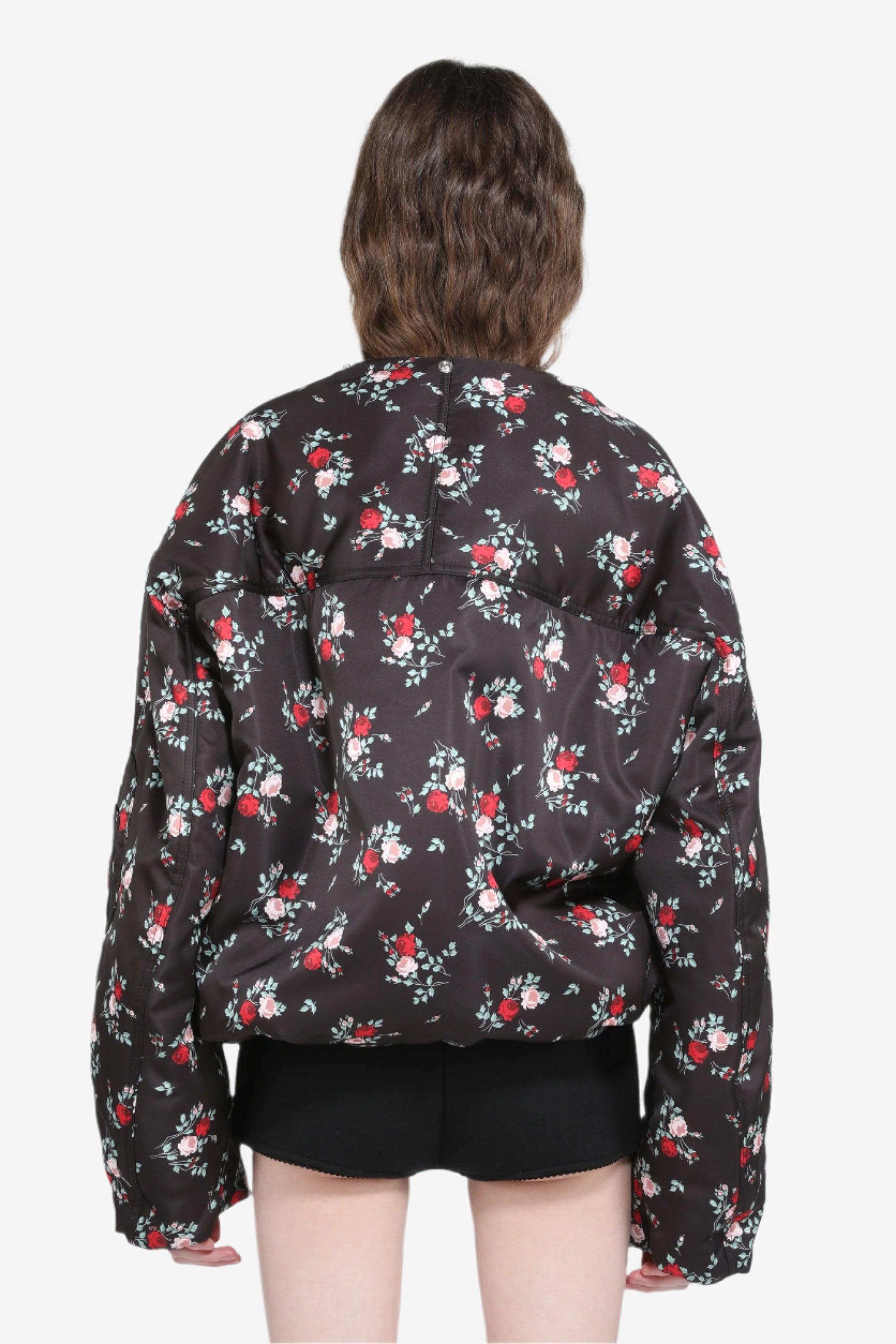 PADDED BOMBER JACKET WITH FLORAL PRINT - 2