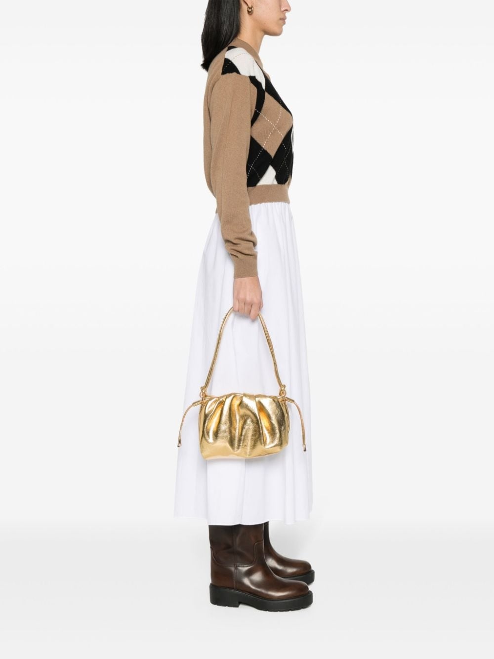 Ninon metallic-effect shoulder bag - 2
