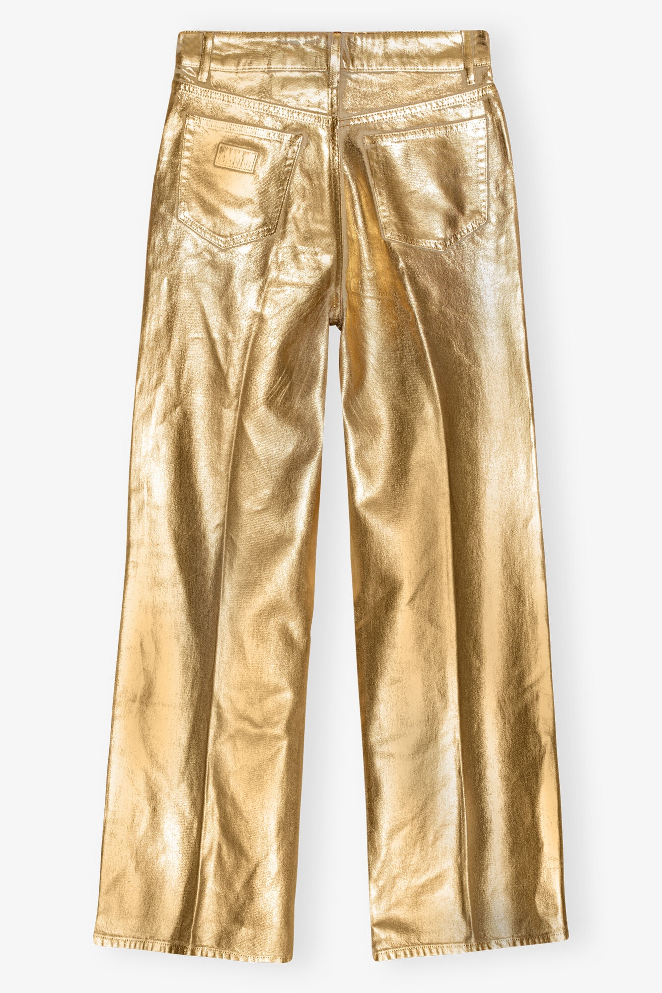 GOLD FOIL WIDE JEANS - 5