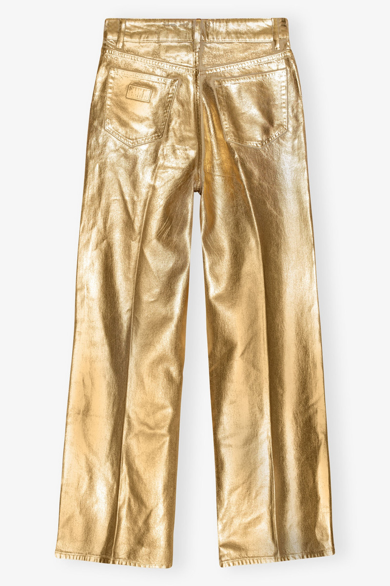 GOLD FOIL WIDE JEANS 5