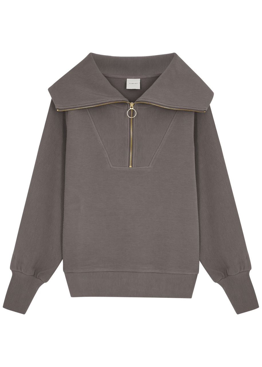 Vine ribbed jersey half-zip sweatshirt - 1