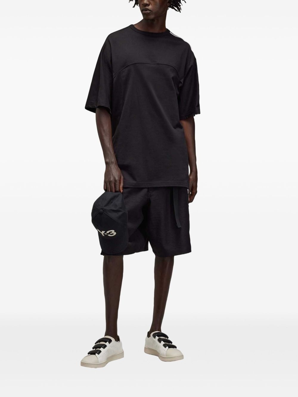 x Y-3 striped cotton t-shirt - 2