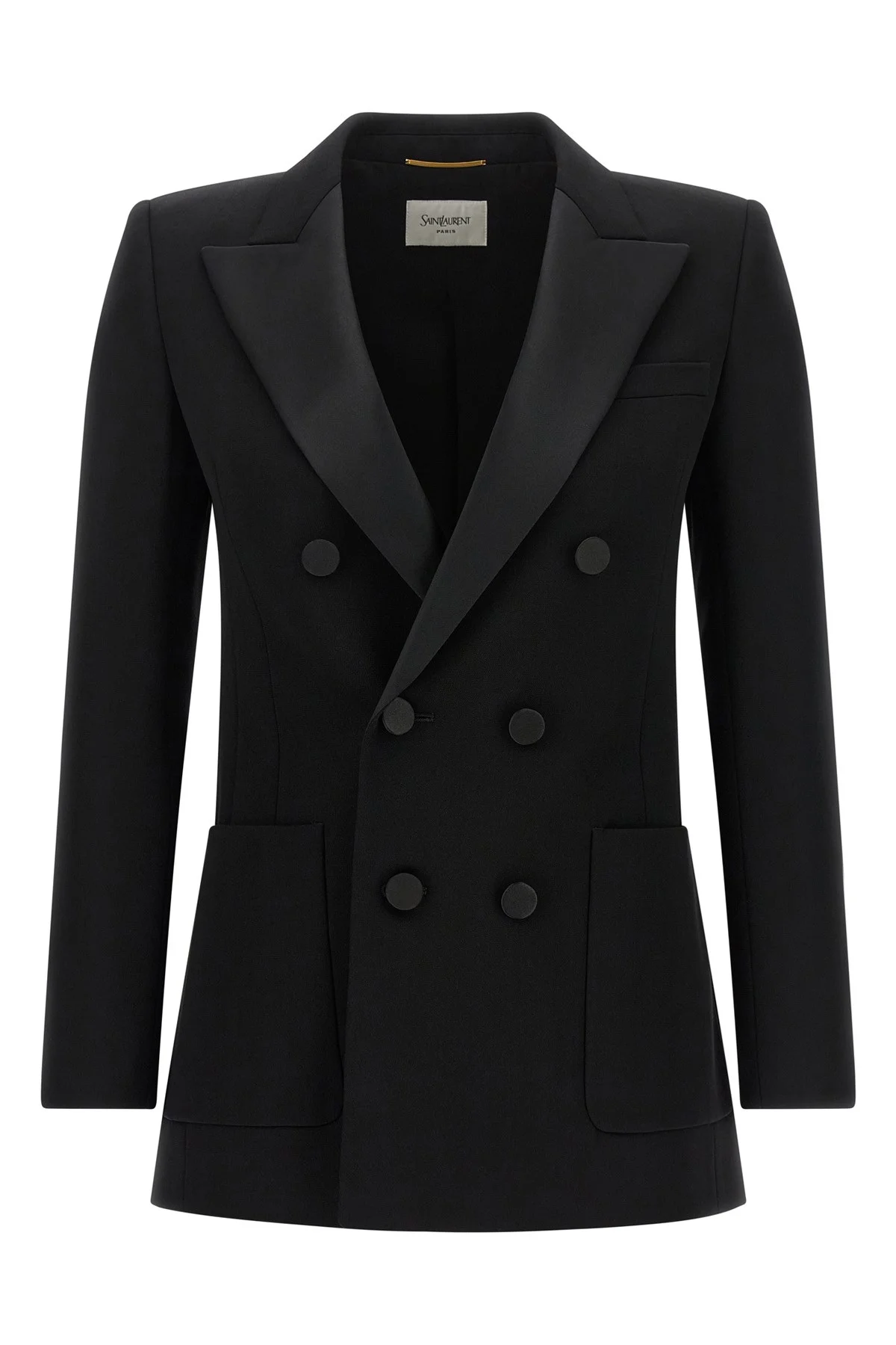 Satin Lapel Blazer - 1