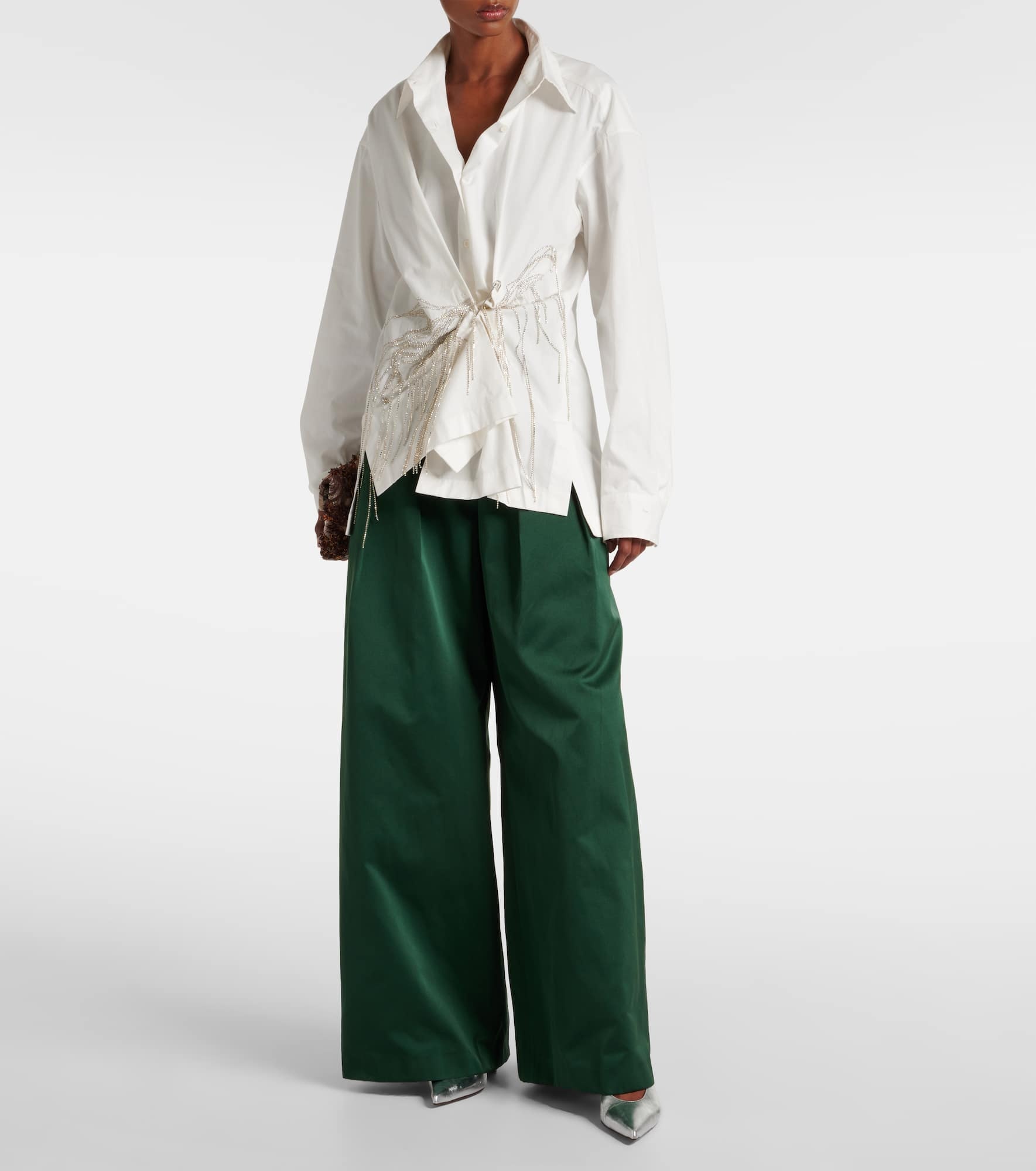 Pleated wide-leg pants - 2