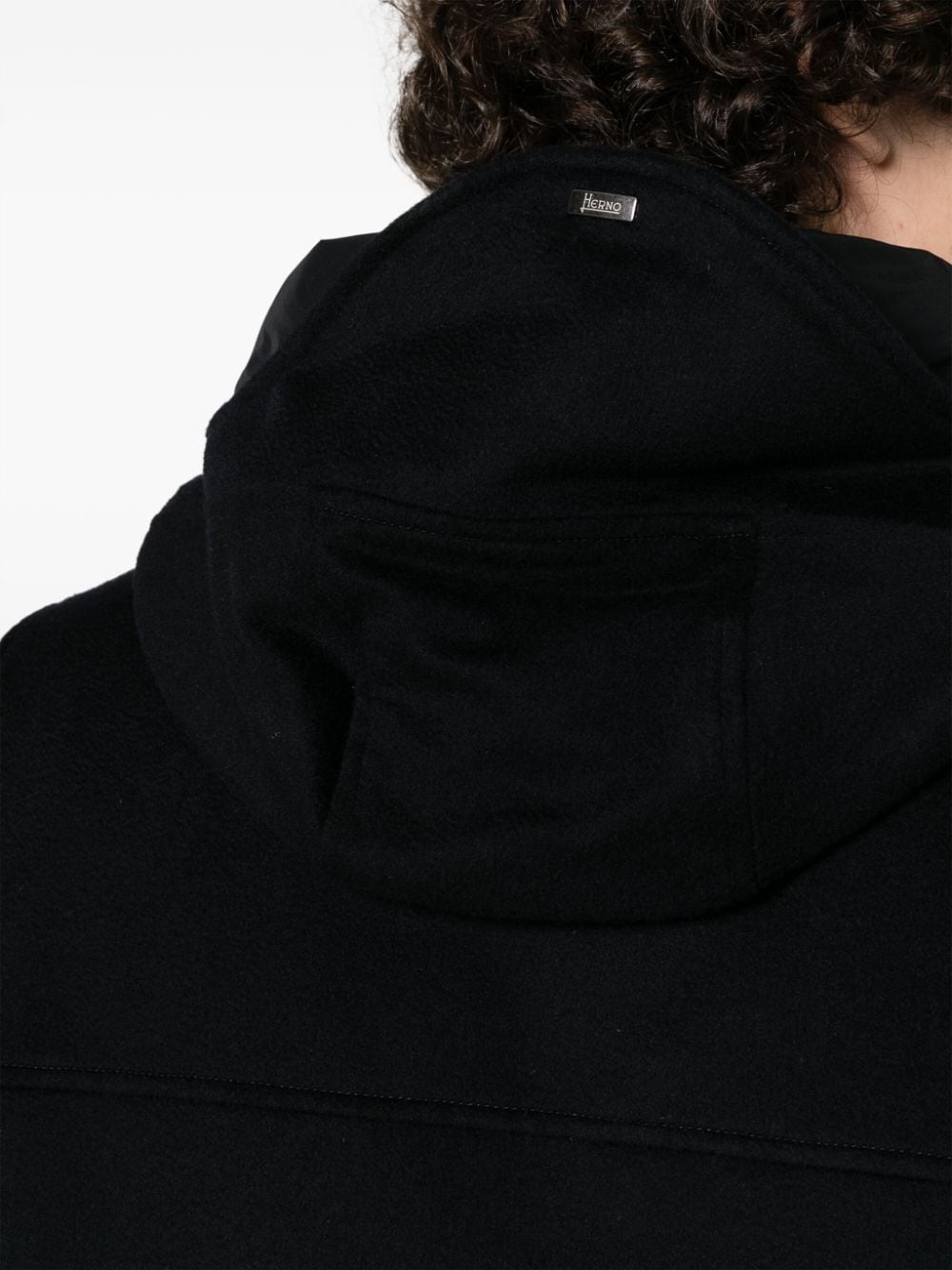 concealed-fastening hooded coat - 5