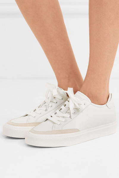 rag & bone Army suede-trimmed leather sneakers outlook