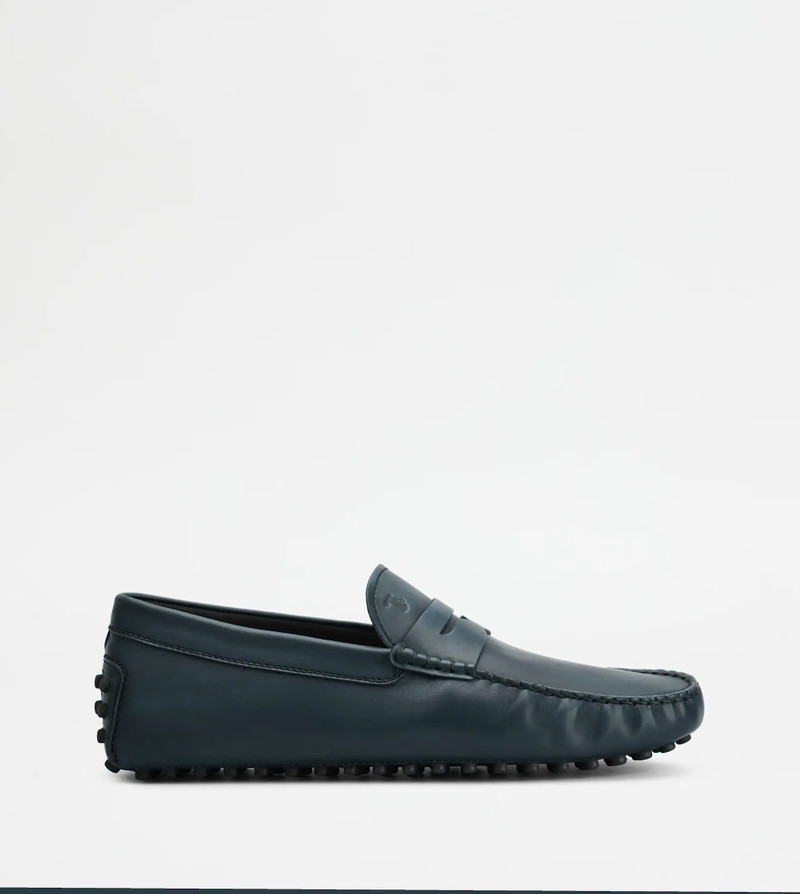 GOMMINO DRIVING SHOES IN LEATHER - BLUE - 1