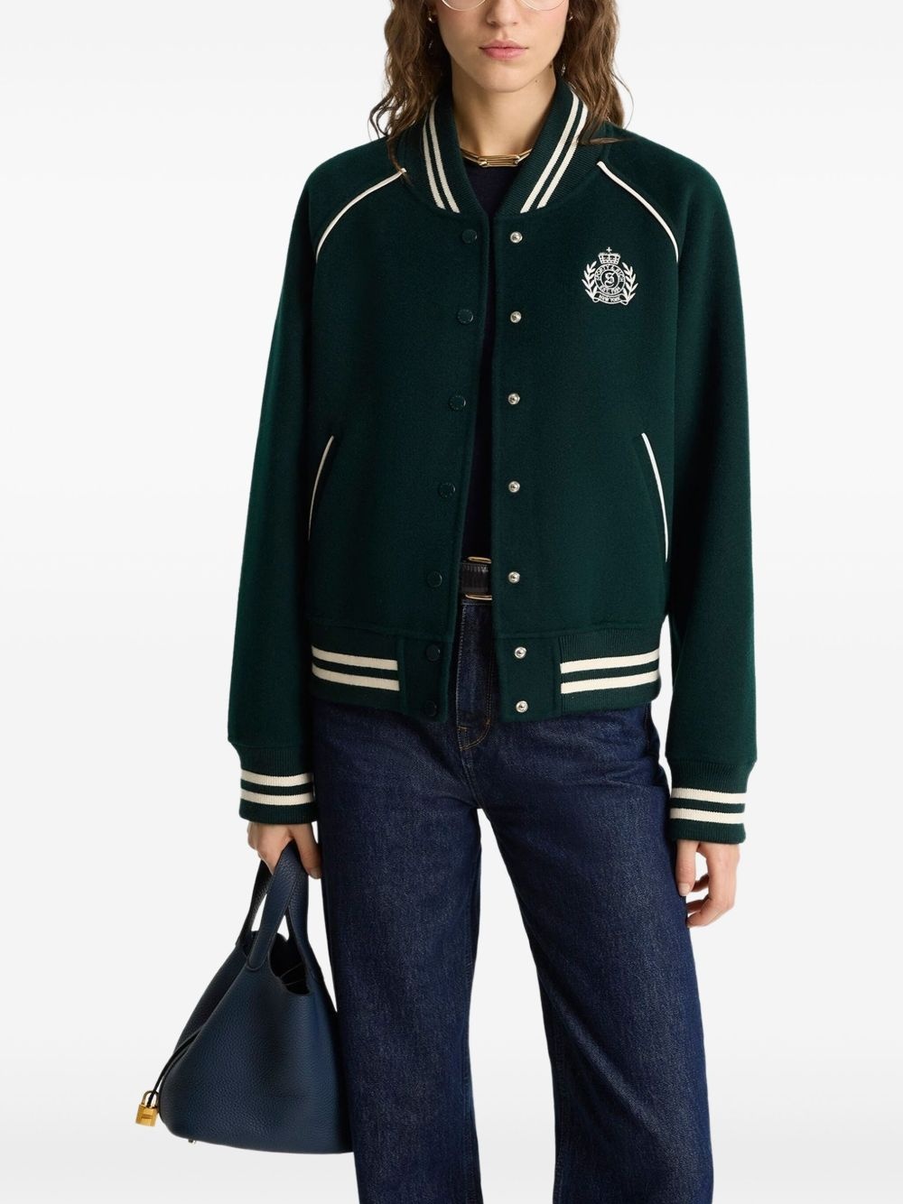 H&W Crest varsity jacket - 3