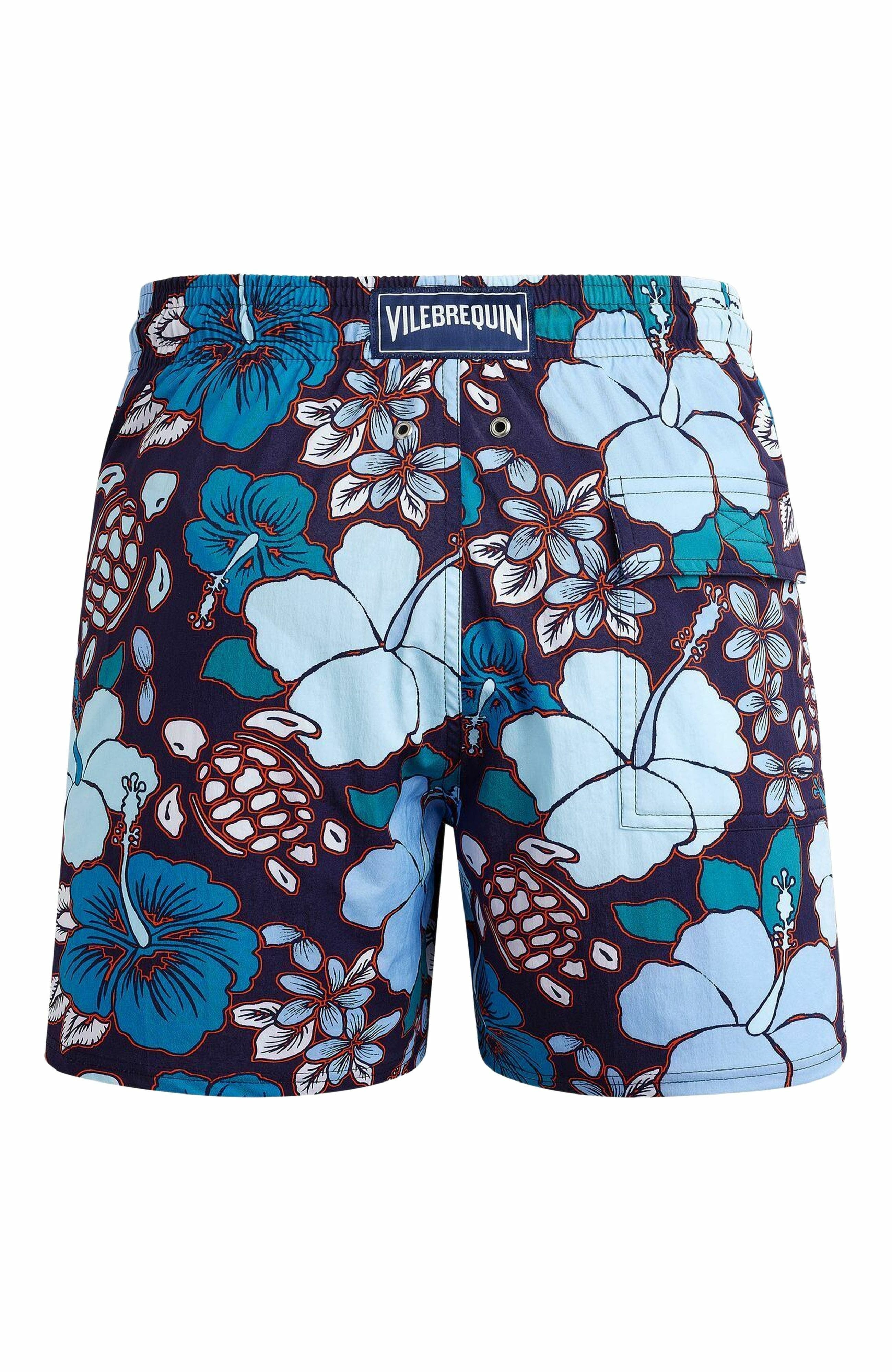 Vilebrequin Men's Tropical Turtles Stretch Swim Trunks in Minuit at Nordstrom - 2
