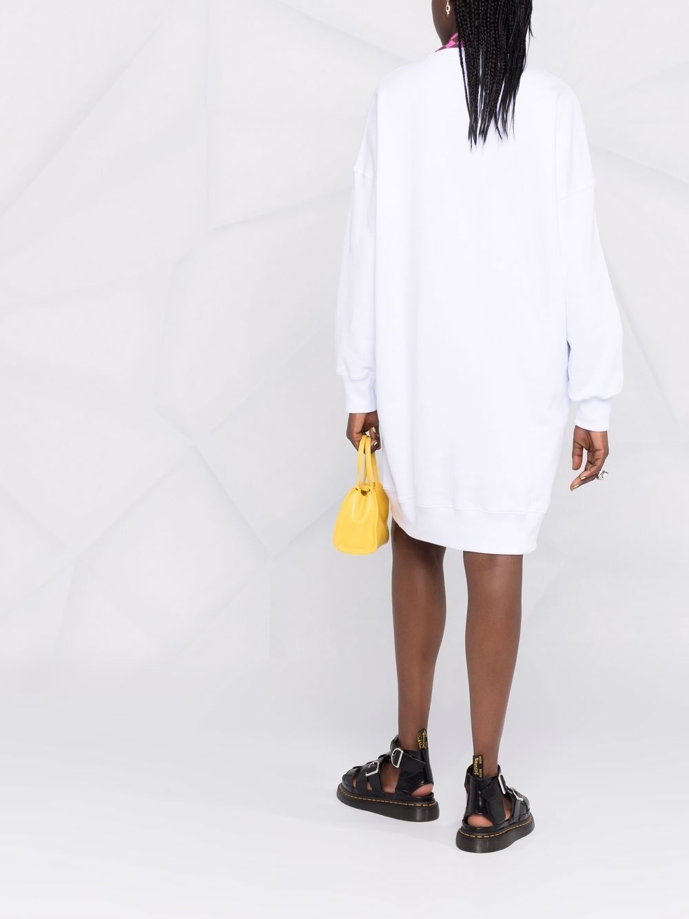 logo-print cotton jumper dress - 4