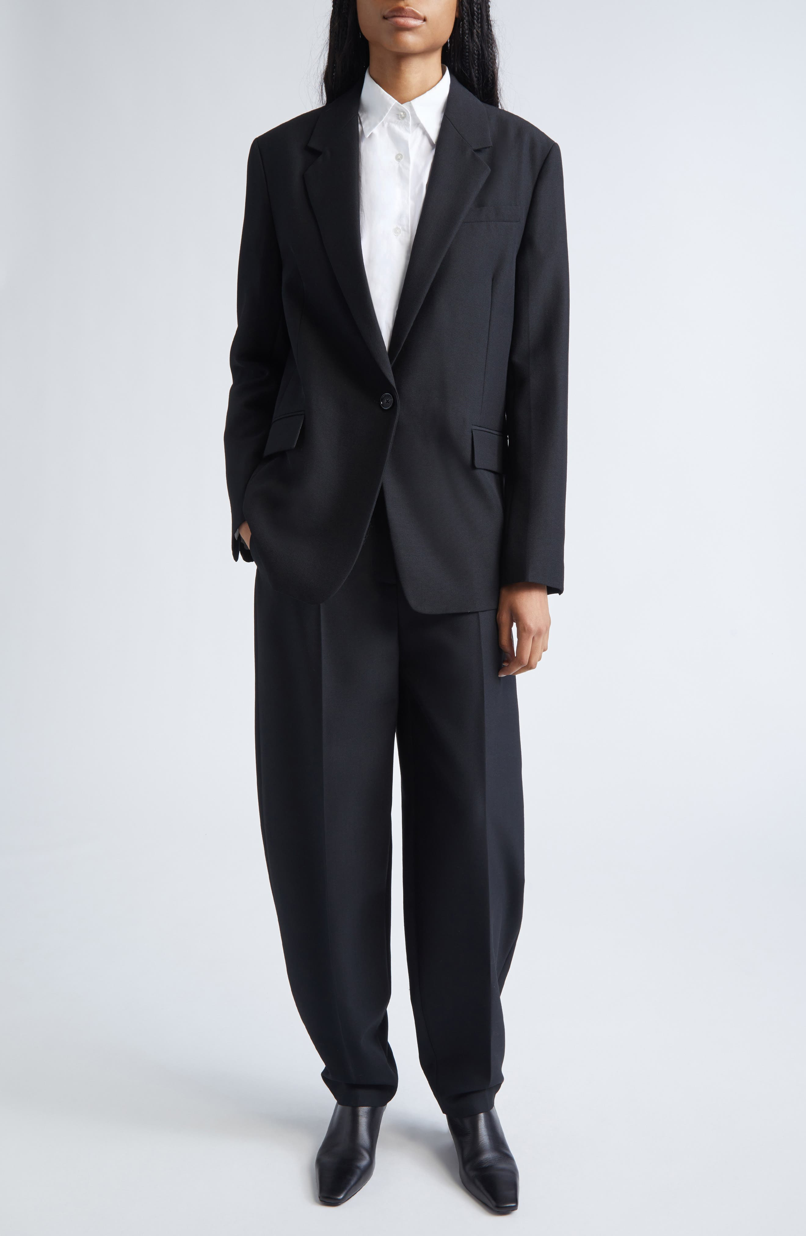 TOTEME Oversized Tailored Blazer in Black at Nordstrom - 2