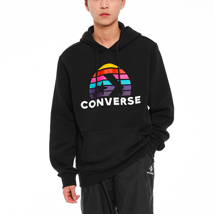 Men's Converse Planet Set Po Athleisure Casual Sports Printing Knit Black 10018993-A01 - 4