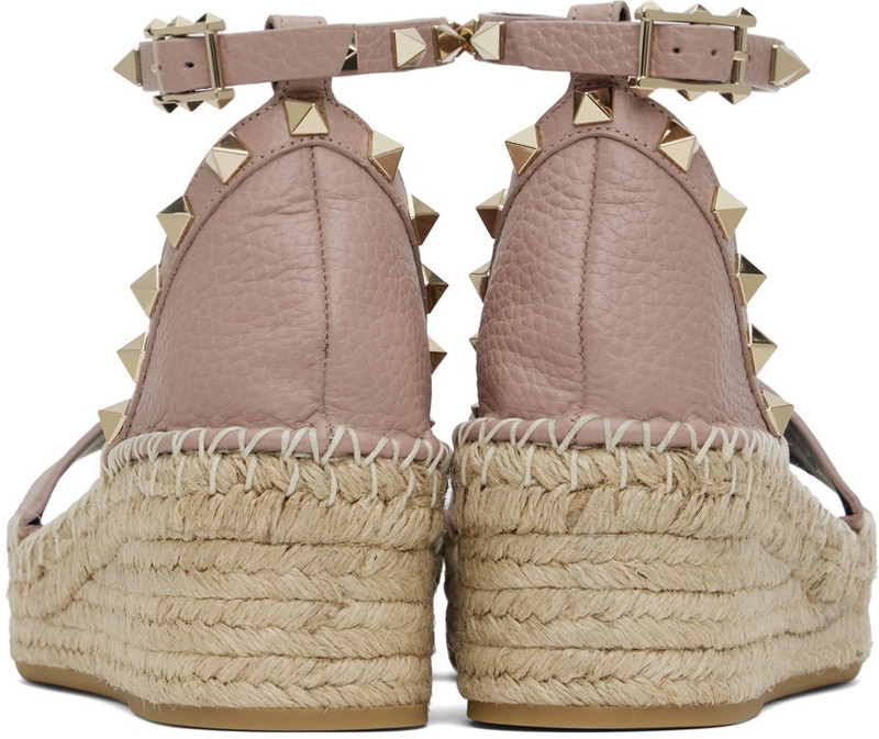 Valentino Pink Rockstud Flat Sandals outlook