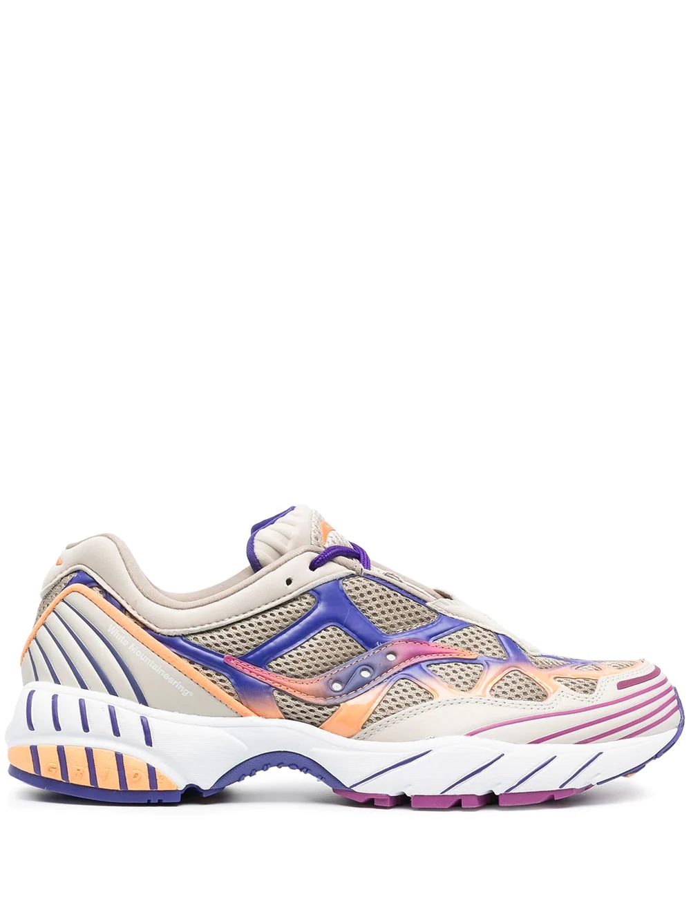 wave-panelled low-top trainers - 1