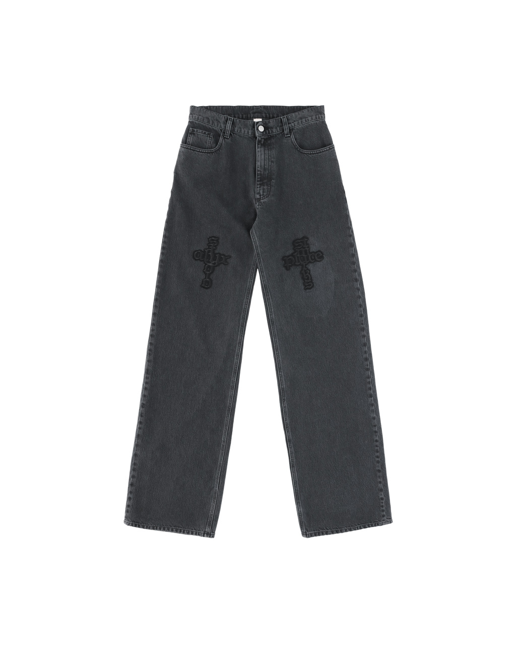 LOGO-PATCH WIDE FIT JEANS - 1