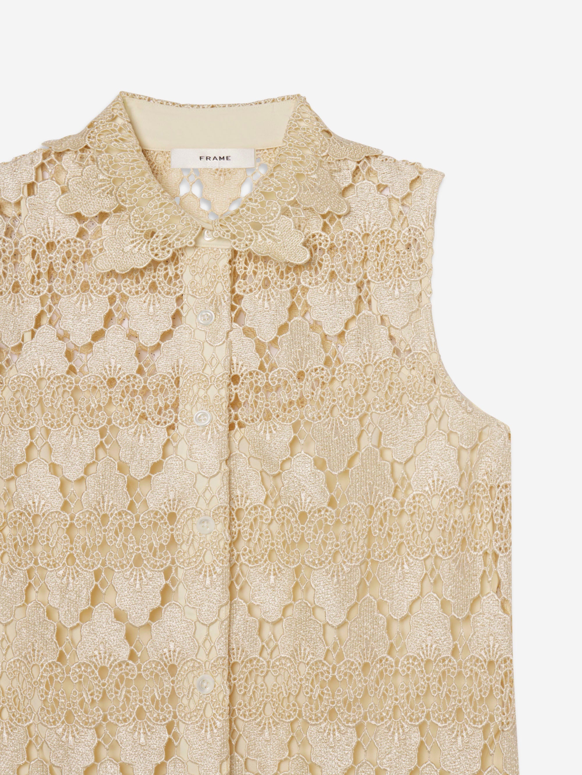 The Deco Lace Dress in Ecru - 3