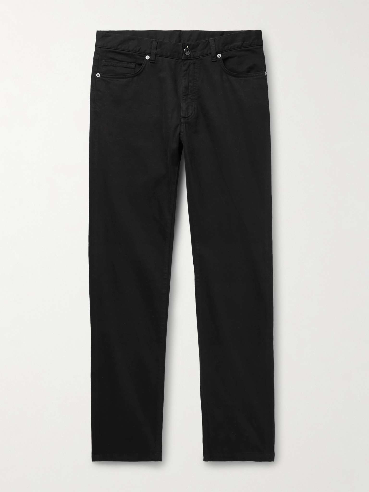 Brushed Cotton-Blend Trousers - 1