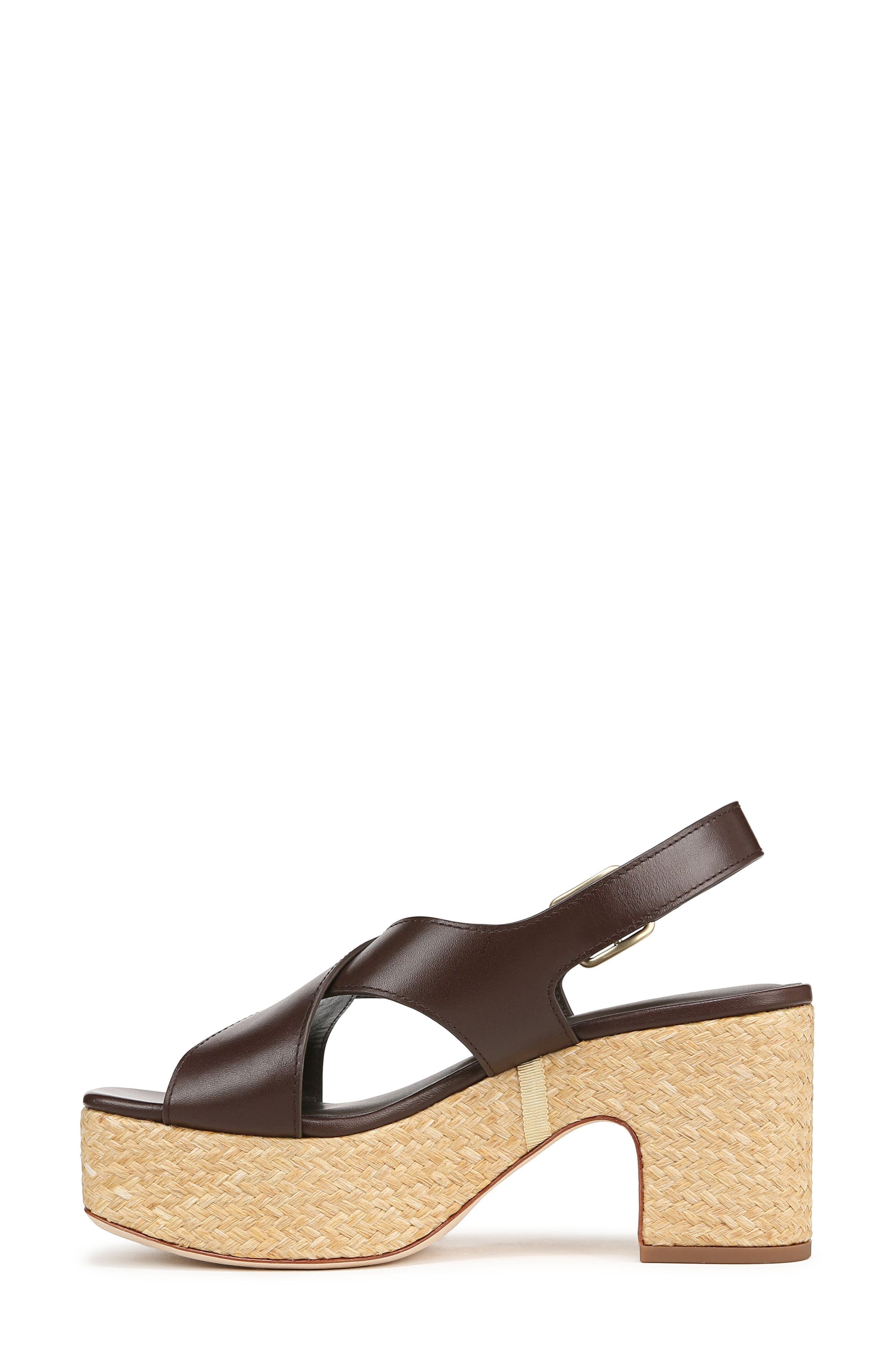 Vince Clementina Slingback Platform Sandal in Cacao Brown at Nordstrom - 8