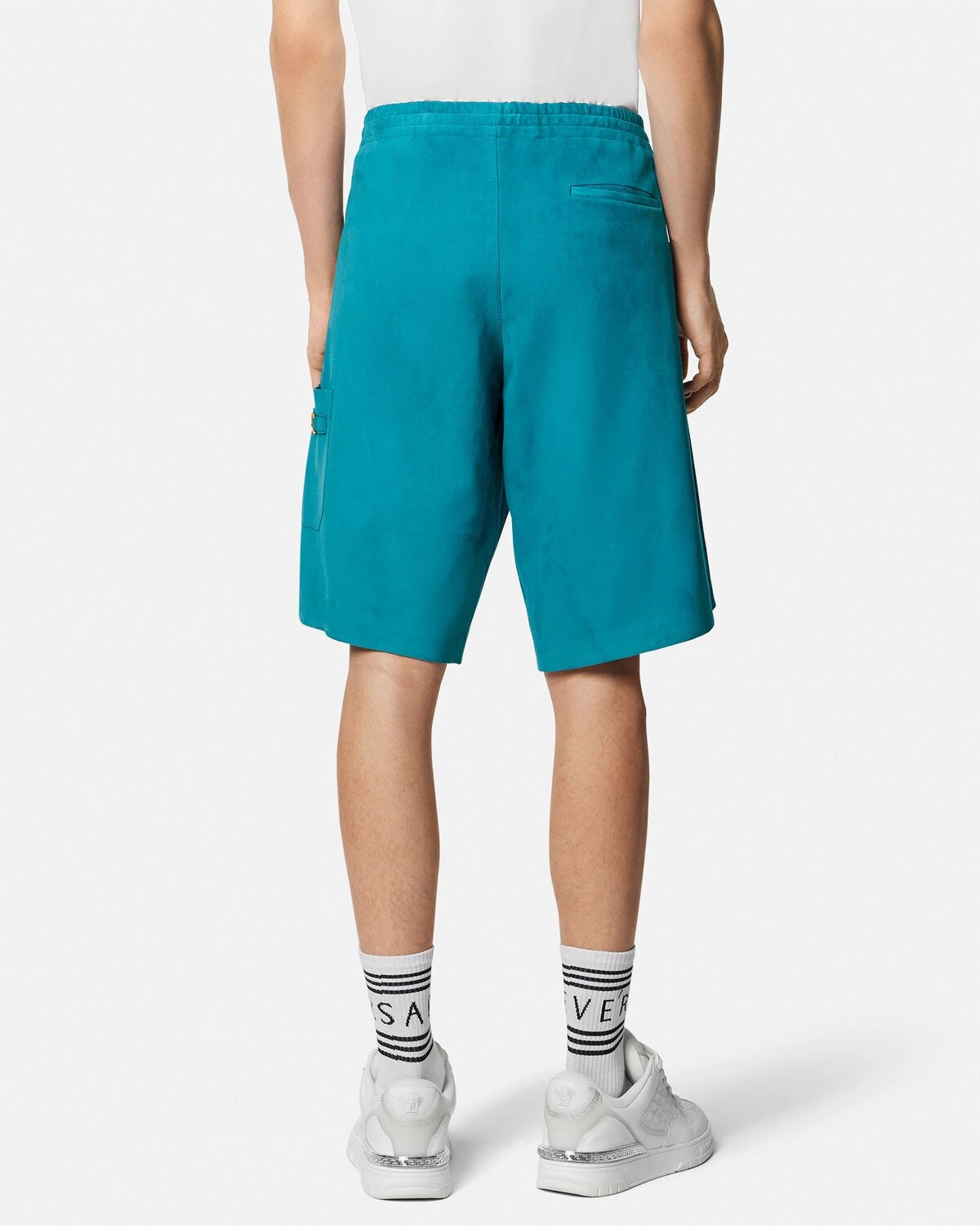 Medusa Biggie Suede Shorts - 5