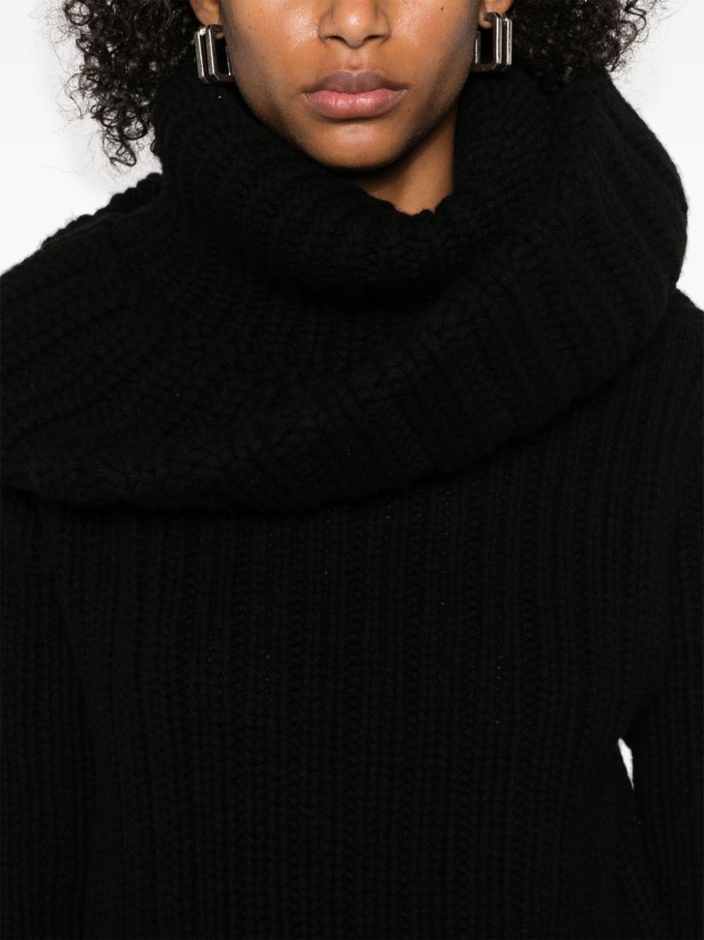 exaggerated collar jumper - 5