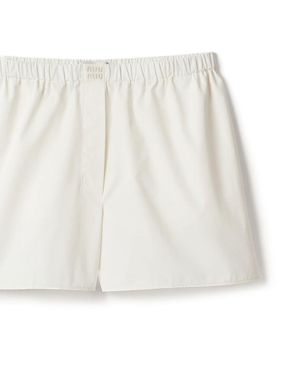 logo-embroidered cotton shorts - 2
