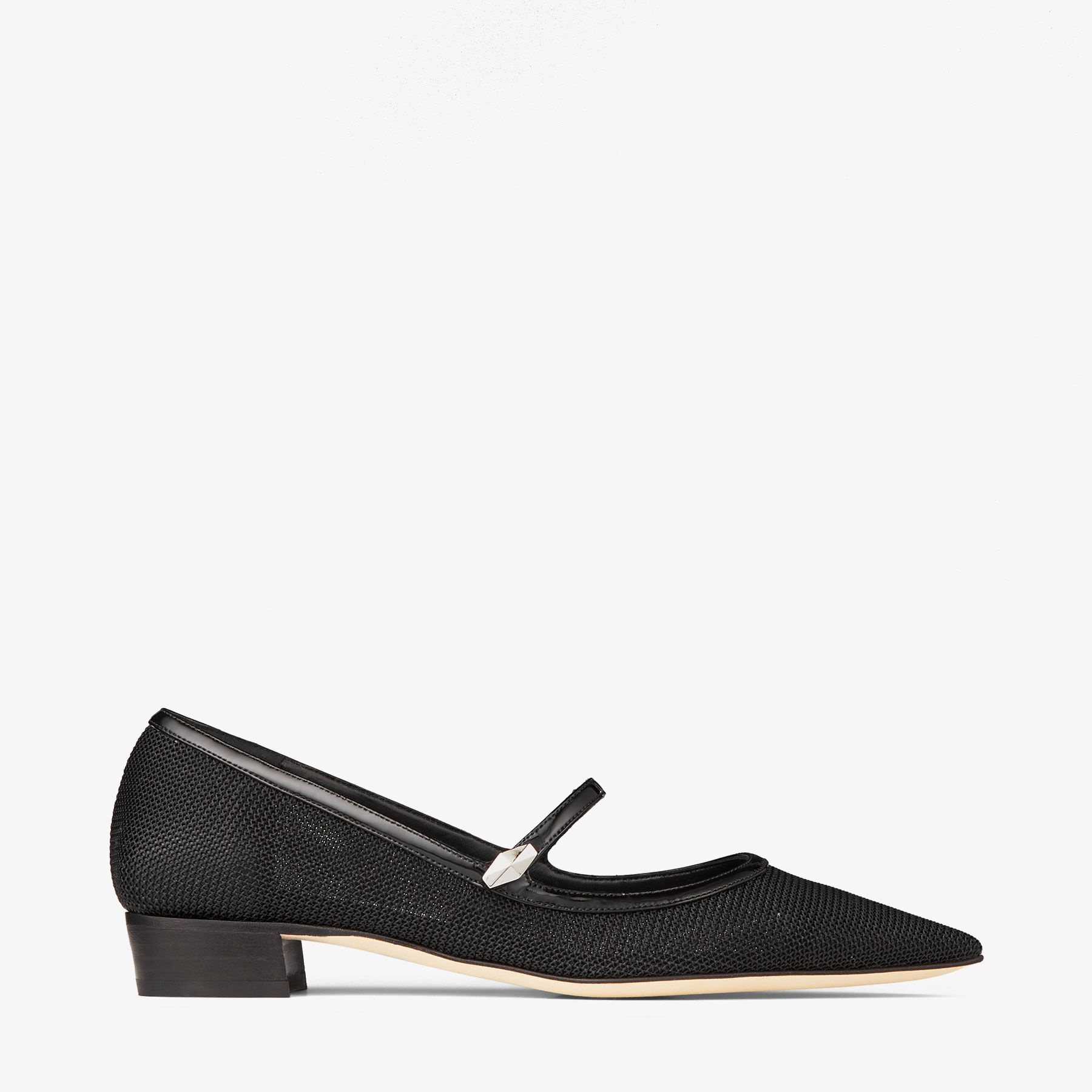 Carolyn Flat
Black Mesh & Patent Leather Flats - 1