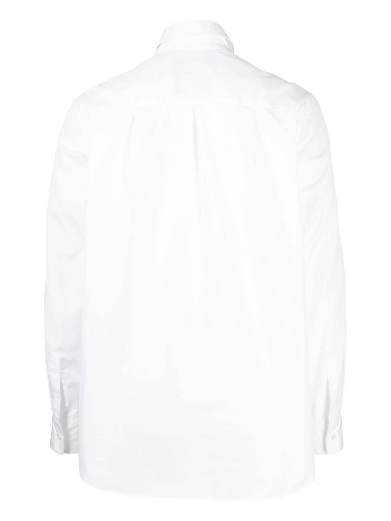 Fumito Ganryu camouflage-print panel shirt outlook