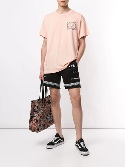 AMIRI champagne print jogging shorts outlook