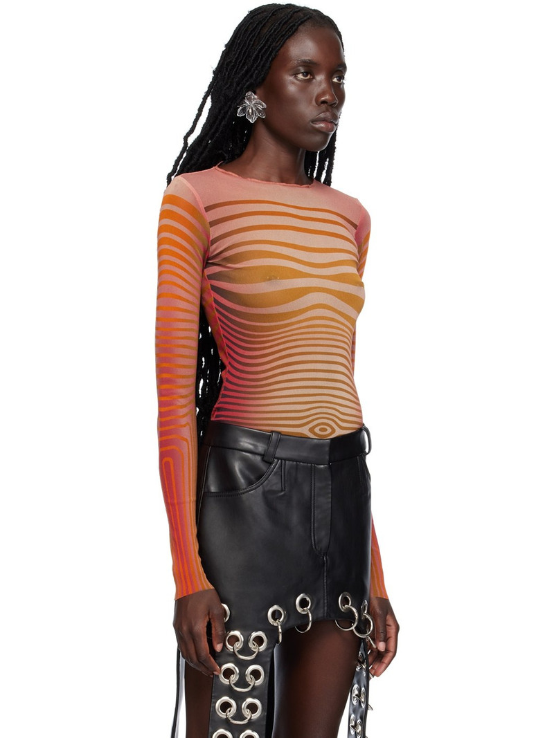 stripe-pattern mesh top 2
