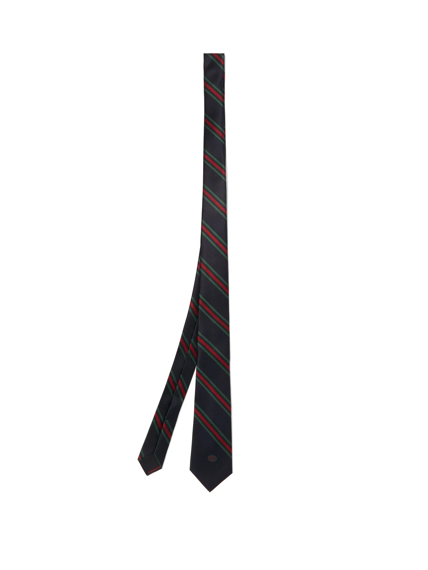 Striped silk-satin tie - 1