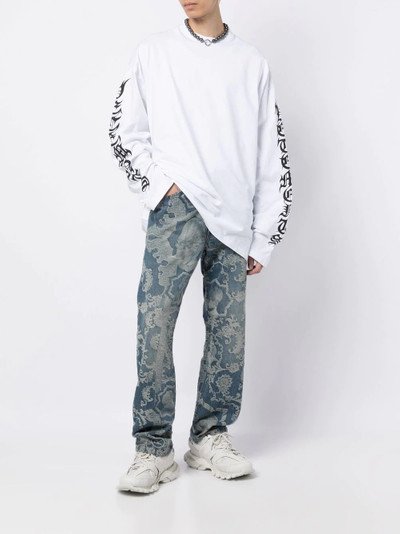 VETEMENTS logo-print long-sleeve top outlook