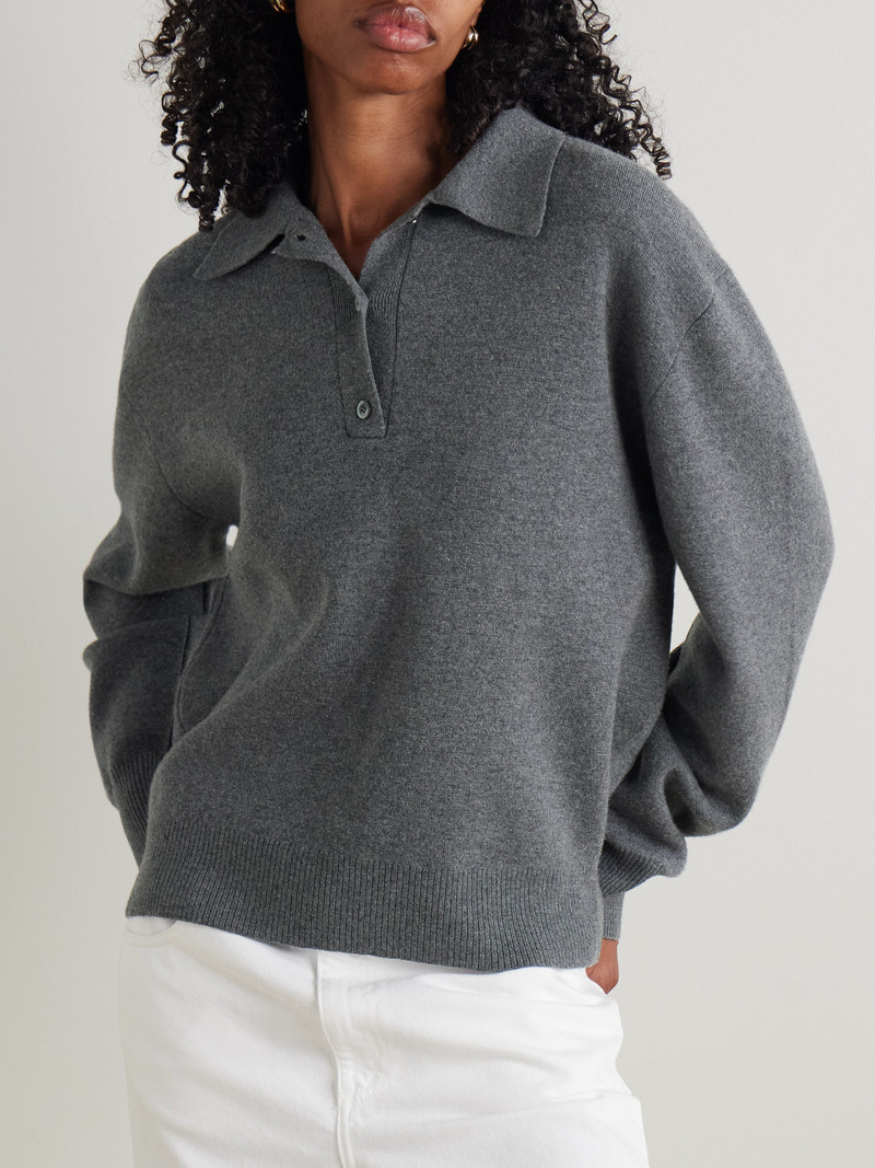 Wool And Cashmere-blend Polo Sweater 4