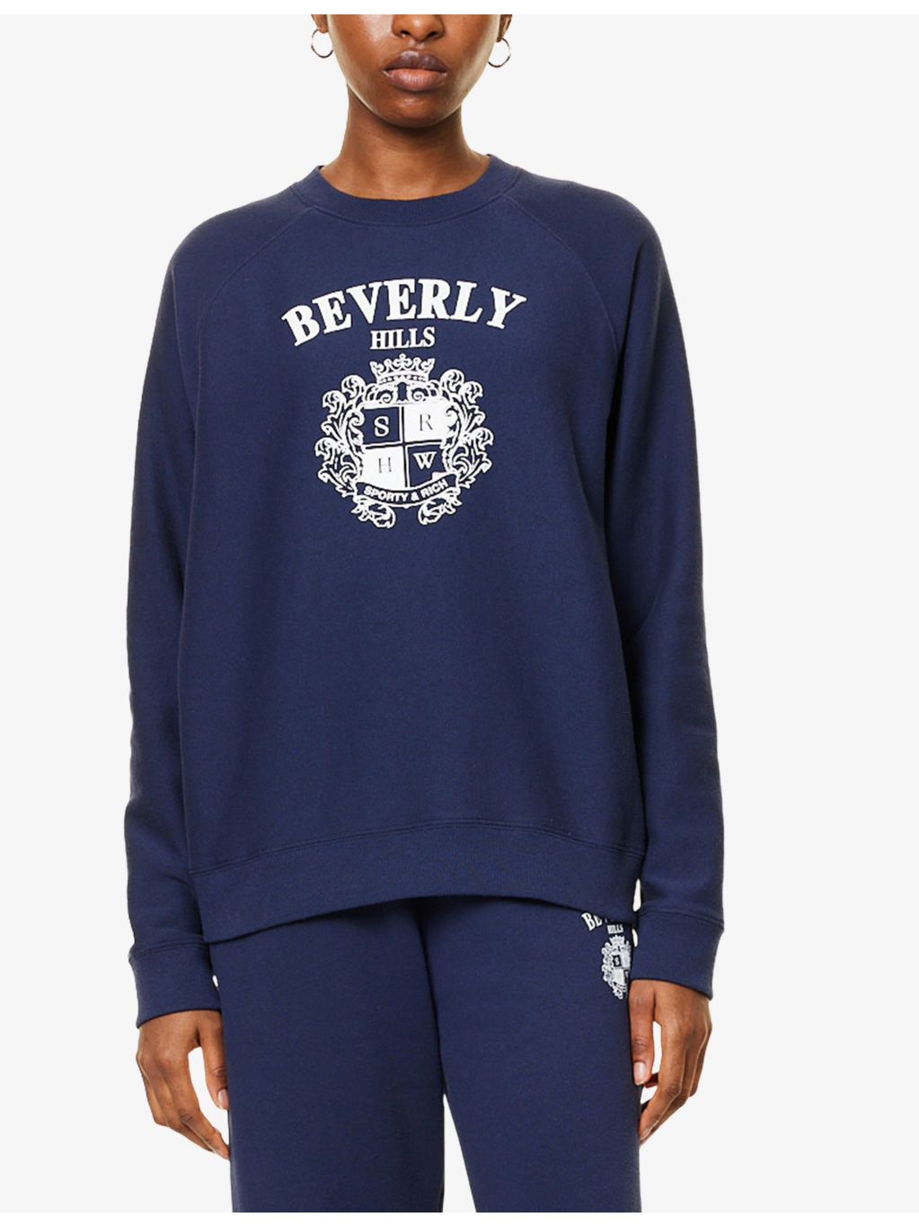 BH Crest Soft Round-Neck Cotton-Blend Sweatshirt - 3