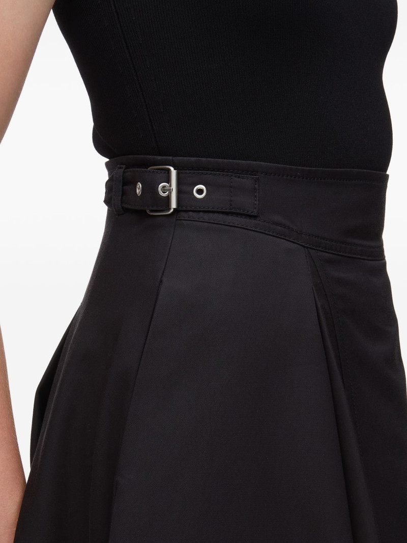 belted A-line midi skirt 7