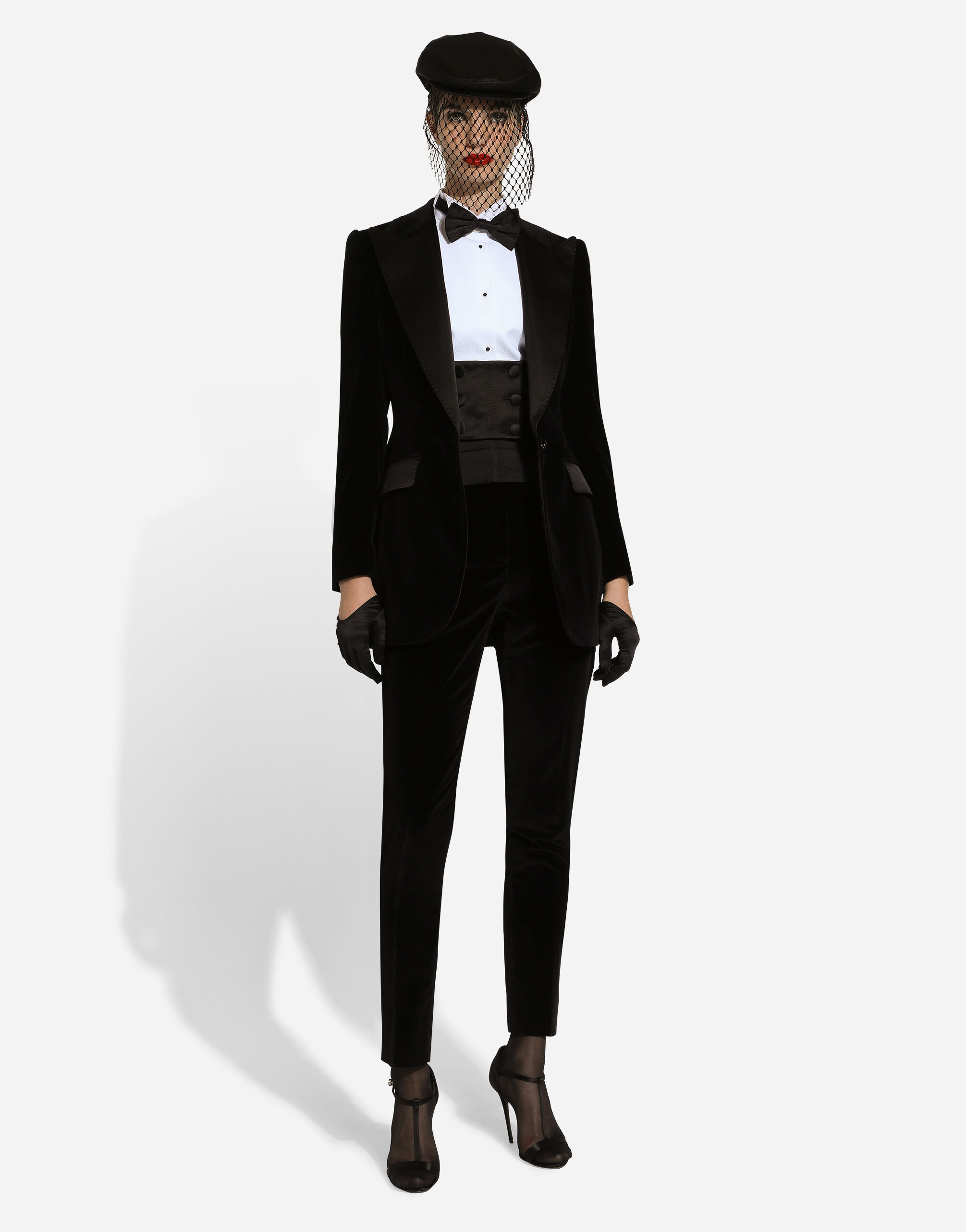Single-breasted velvet Turlington tuxedo jacket - 3