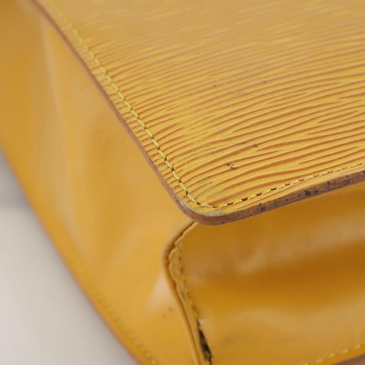 LOUIS VUITTON Epi Sac Plat Hand Bag Yellow M52079 - 9
