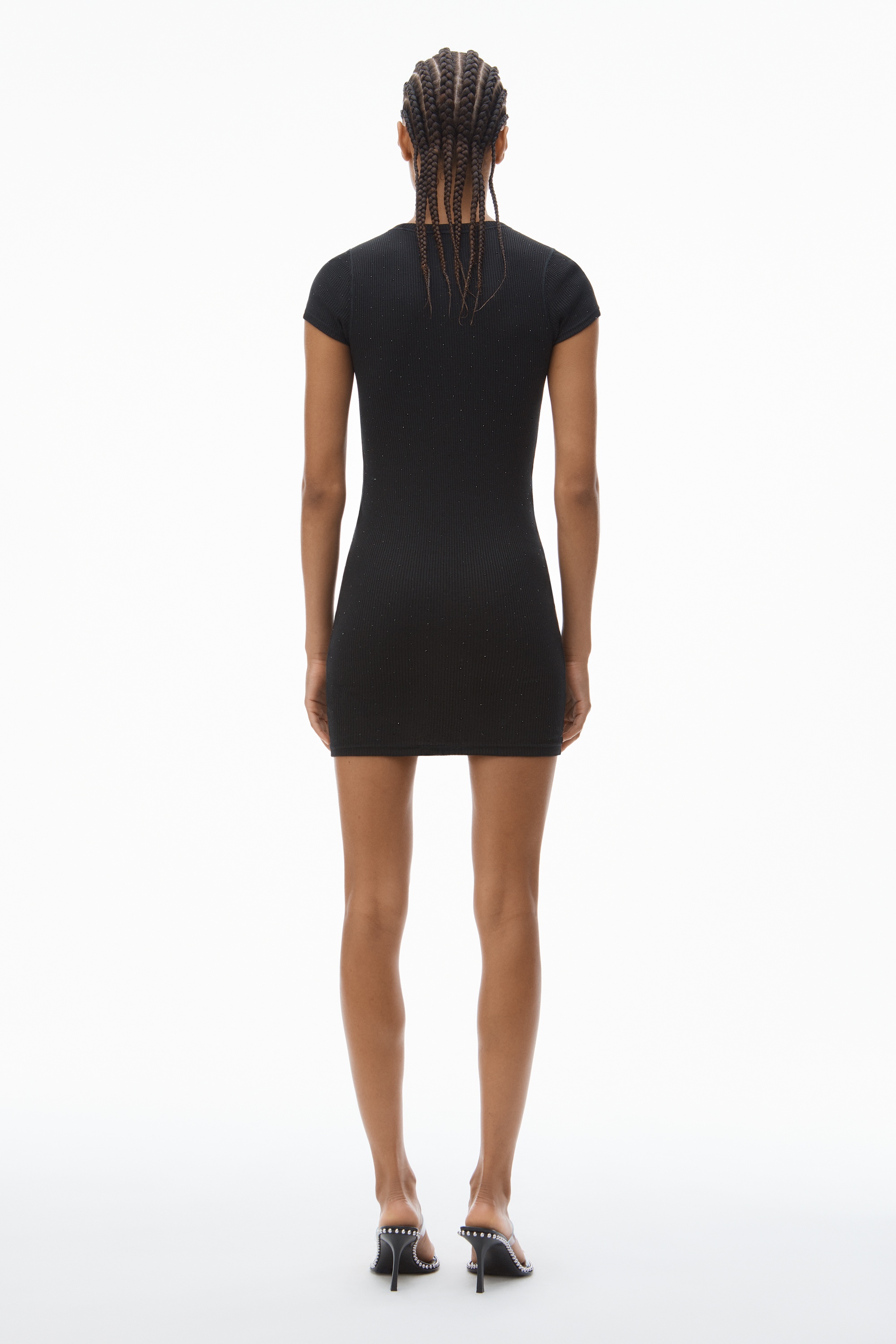 Crystal Hotfix Short-Sleeve Loungewear Minidress - 4