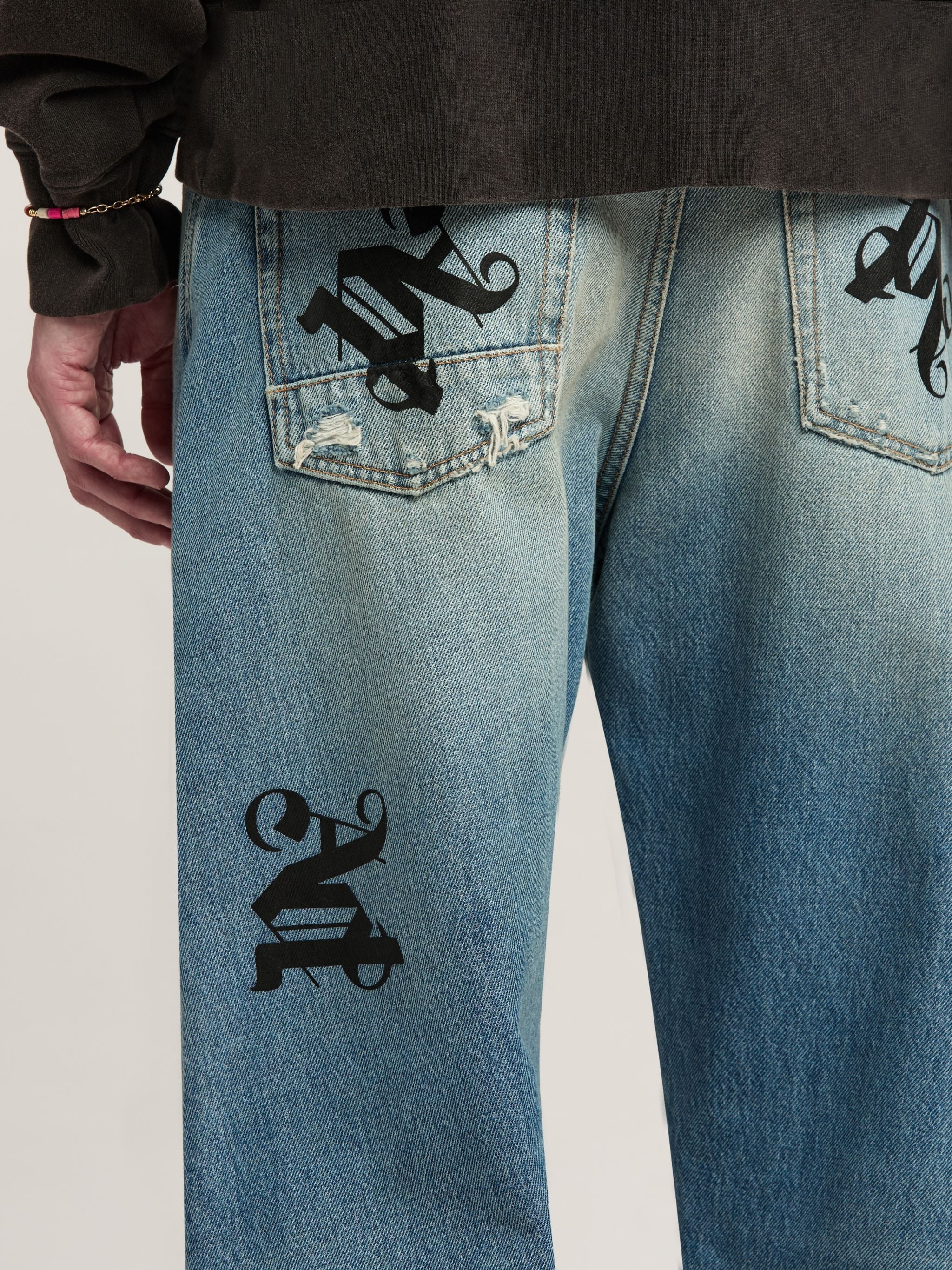 Monogram Series Loose Fit Denim Pants - 6