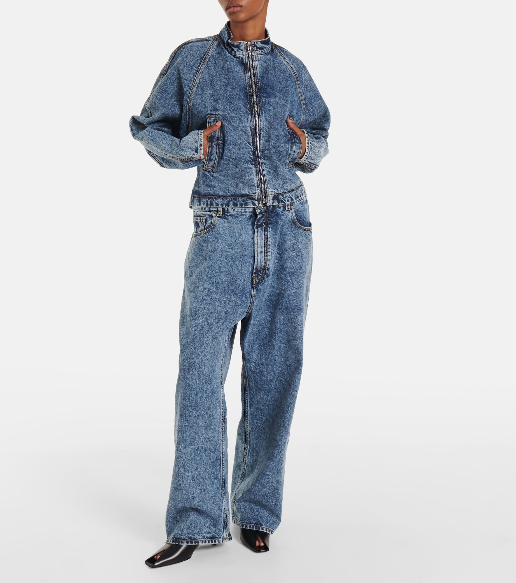 Round Racing denim jacket - 2