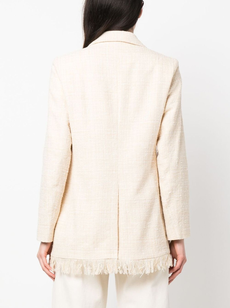 fringed-edge single-breasted blazer 4
